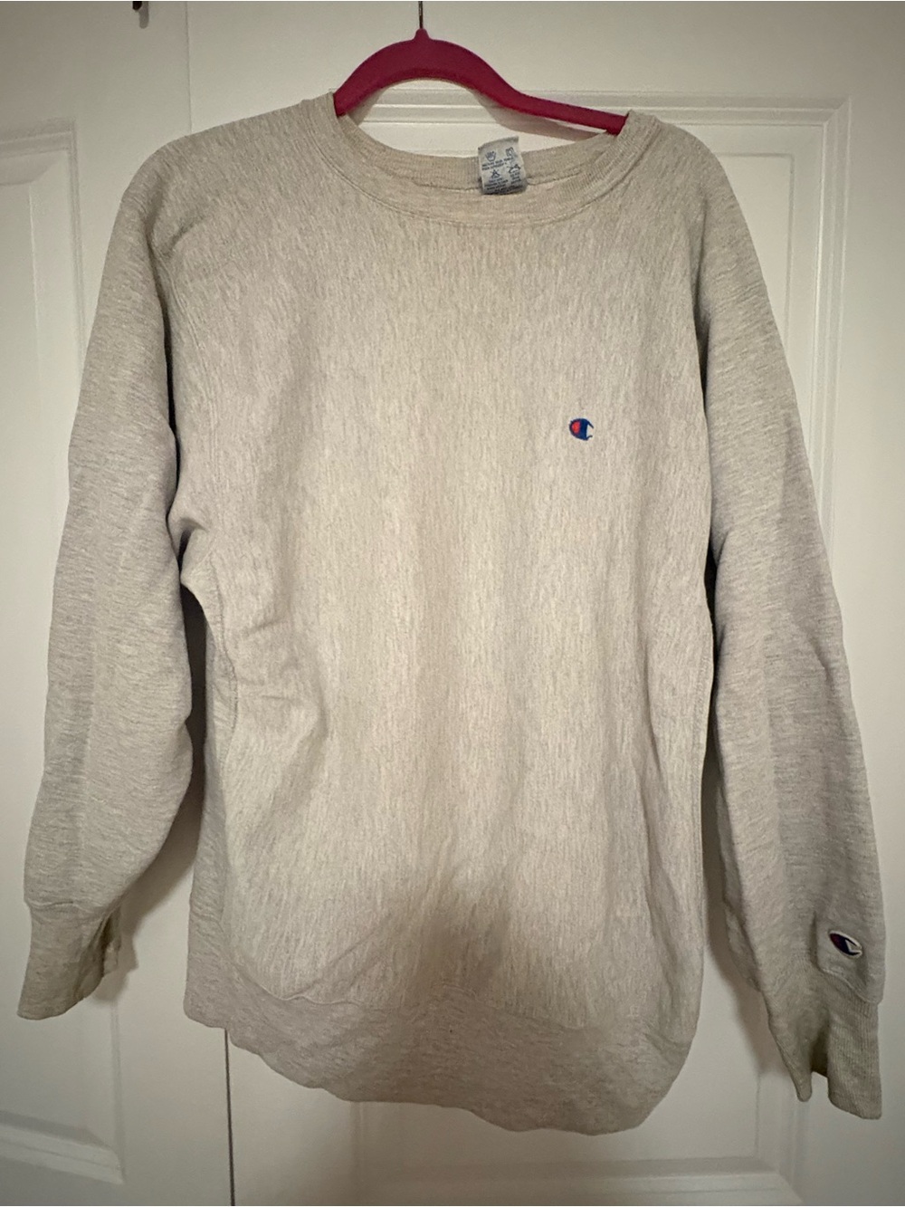 Vintage Champion Crewneck Sweatshirt in Heather Light Gray